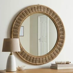 Buy π Churchgate Churchgate Wicker Round Mirror π§¨