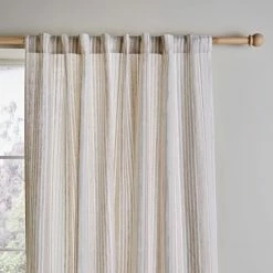 Best Pirce β¨ Churchgate Churchgate Linen Stripe Hidden Tab Top Voile π