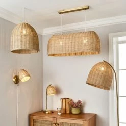 Best Sale 🤩 Churchgate Churchgate Cotes Rattan Table Lamp ❤️ -Household Products Shop 30755685 alt06