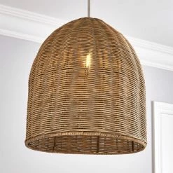 Hot Sale ✔️ Churchgate Churchgate Cotes Rattan Easy Fit Pendant 🛒