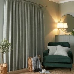 Best deal 👏 Churchgate Churchgate Swithland Herringbone Sage Pencil Pleat Curtains 🥰 -Household Products Shop 30768935 alt04