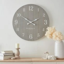 Best Sale π Churchgate Distressed Wooden 80cm Clock Grey π